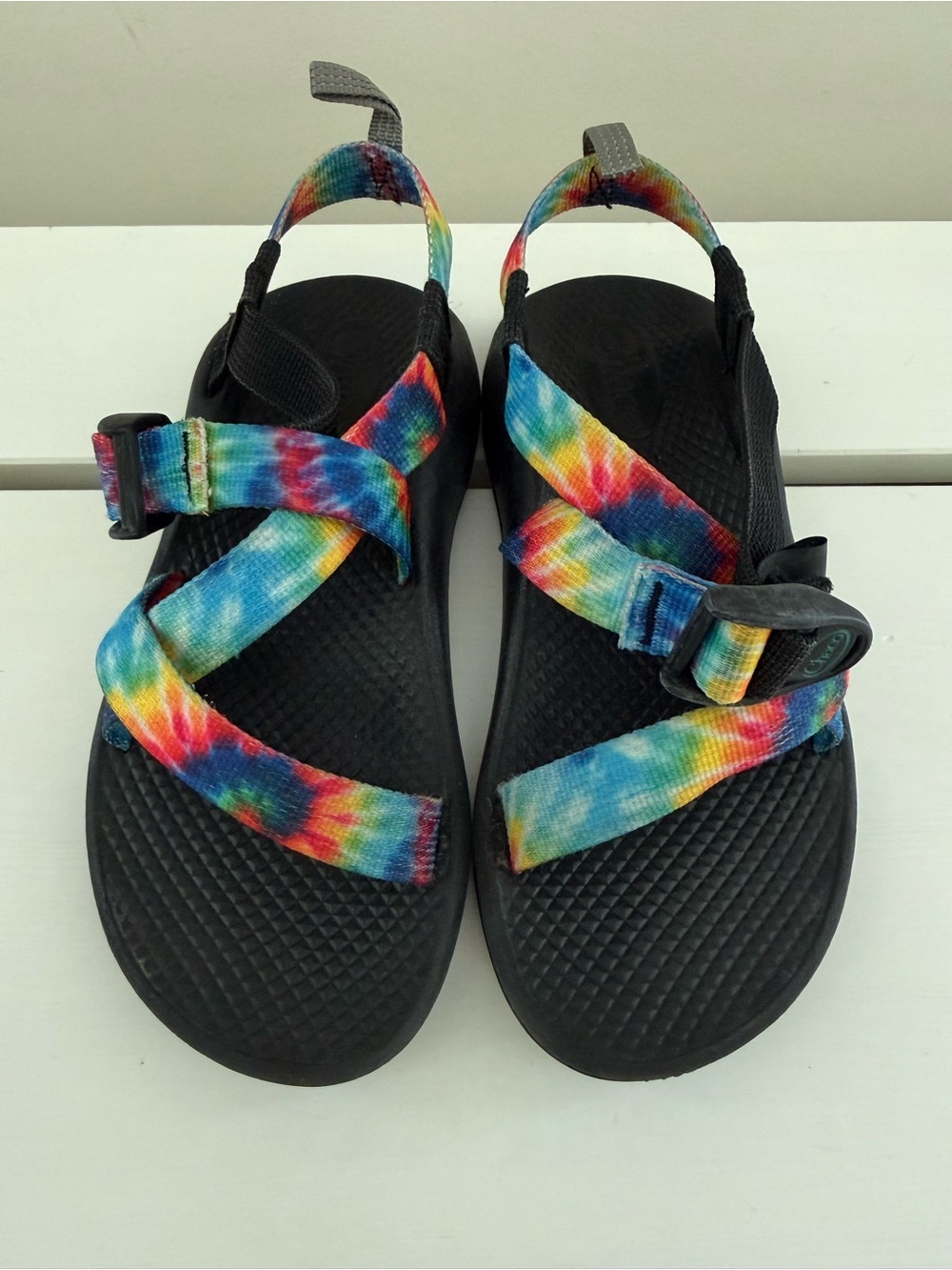 Chaco Z1 Ecotread Kids Size 2 Rainbow Tie Dye Hiking Sandals